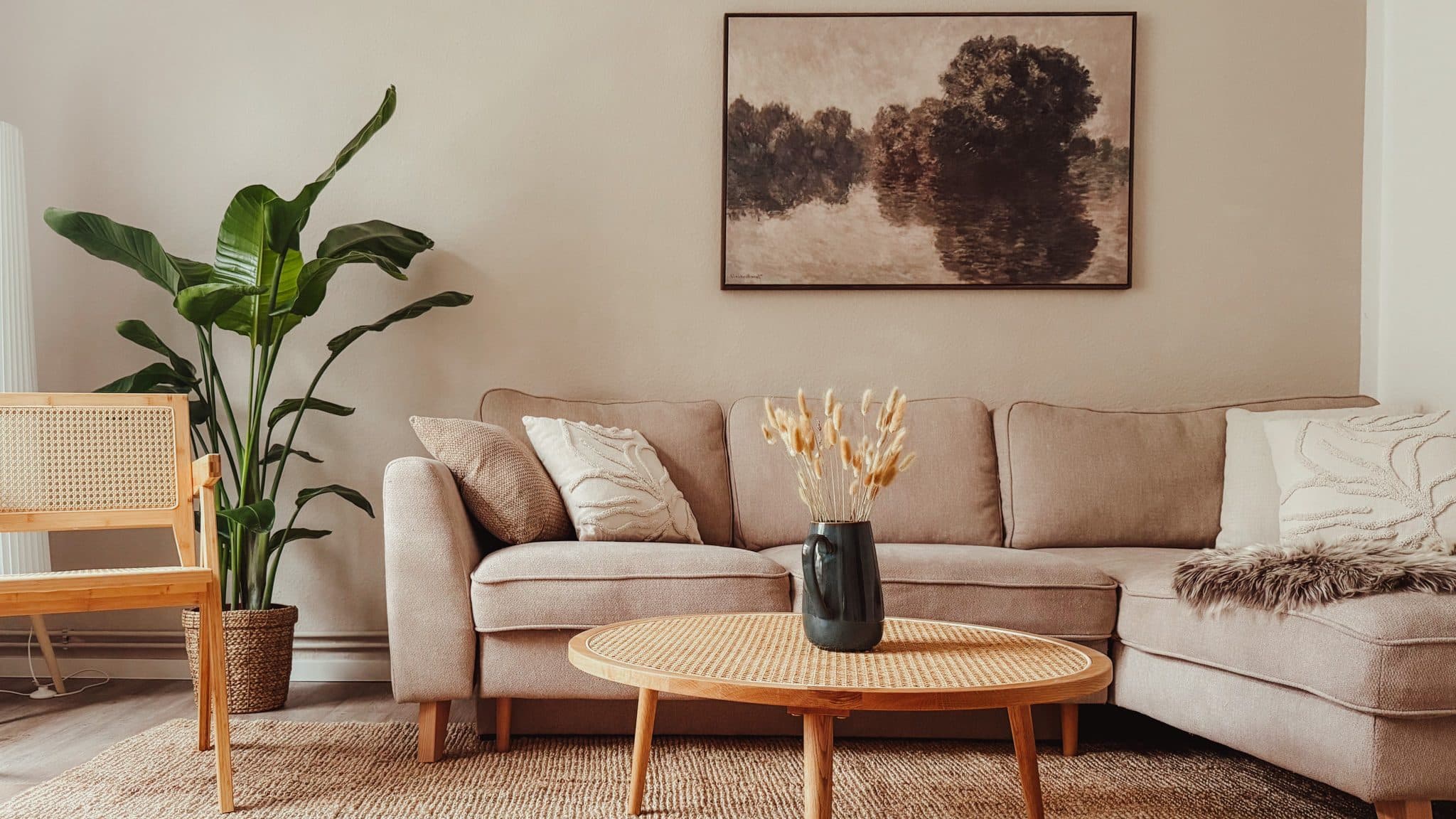Gemütliches Wohnzimmer einer Hygge Suite